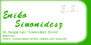 eniko simonidesz business card